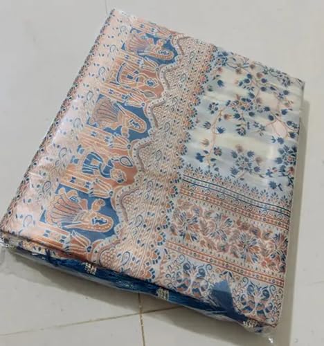 Generic blue kashmiri silk saree – image 3