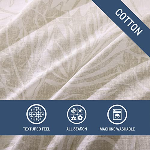 Tommy Bahama - Queen Duvet Cover Set, Reversible Cotton Bedding Set with Matching Shams, Coastal Inspired Bedding Essentials (Costa Blanca Beige, Queen) by Tommy Bahama - Image 4