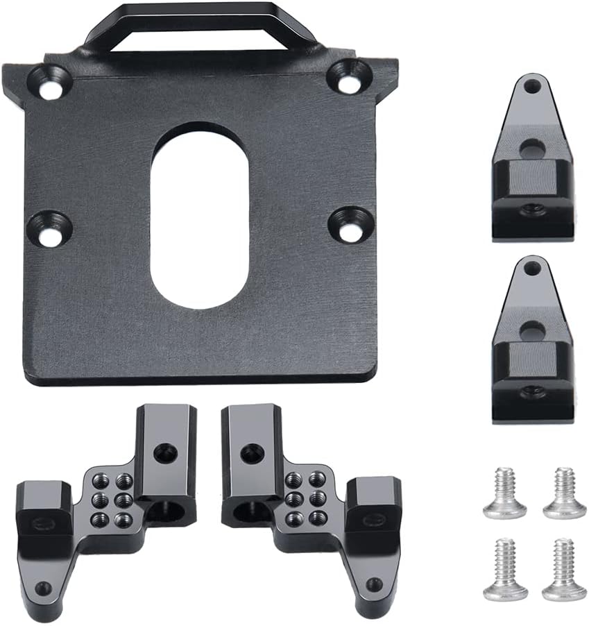 RCLIONS Aluminum Shock Mounts Towers Receiver Stand Upgrades for 1/24 RC Crawler Car Axial SCX24 Deadbolt C10 JLU CRC