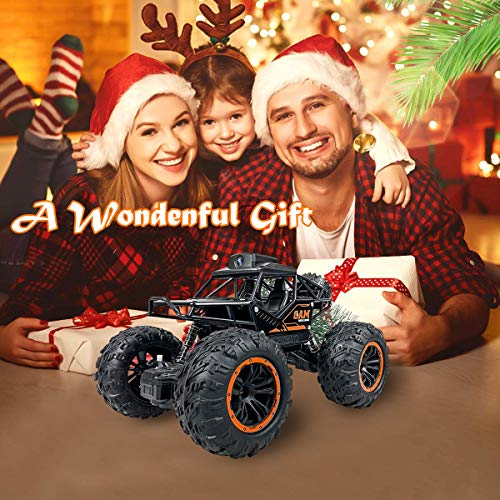 Hobbyist Grade 1:18 Remote Control Car, Camera Alloy Off Road RC Truck 4WD High Speed Fast Racing Electric Hobby Toy Off Road 2.4Ghz All Terrain Monster Vehicle Truck for Boys Kids Xmas Birthday Gift