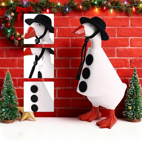 Ropa para ganso de escritorio muñeco de nieve miniatura 4