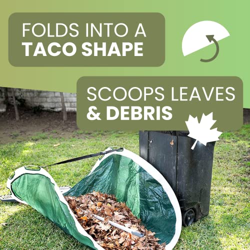 Flavfar Industrial Leaf Collector And Lawn Garden Bag (Pop Up) Multipurpose Garden Tool, Trash, Waste Collection Bucket | Foldable Dustpan, Reusable Leaf Shaped, Heavy-Duty Tote #TOP3