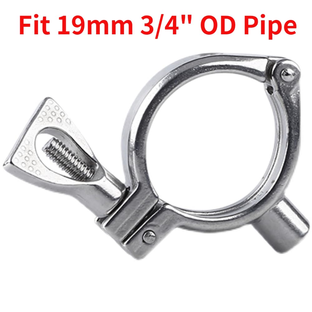 Pasuje do 12,7 19 22 25 27 32 38 42 45 48 51-152 mm OD 304 uchwyt zaciskowy do rur ze stali nierdzewnej (19 mm 0,75 cala) łącznik rurowy