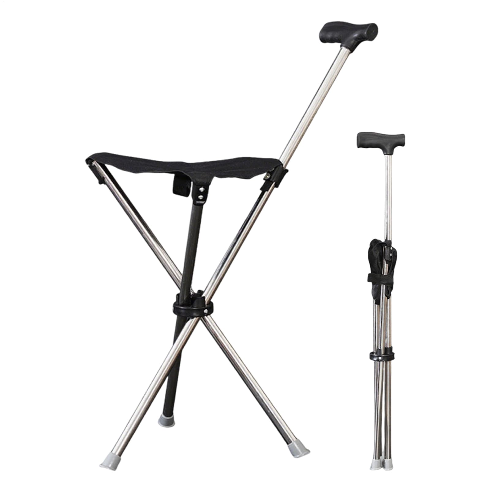Bastone pieghevole con sedile – Sedia pieghevole da donna – Supporto pesante per viaggi, shopping, festival, escursionismo, arrampicata, attesa
