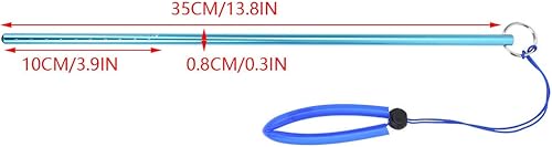 Miniatura 7 de Varilla de buceo Varilla de buceo Aleación de aluminio Buceo Aleación de aluminio Puntero de cosquillas Stick con cordón de medición (azul)