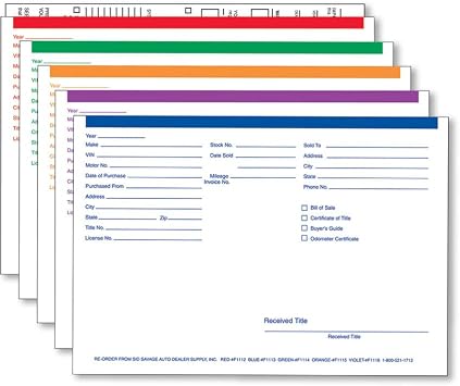 Simple Vehicle Deal Envelopes 100 Red