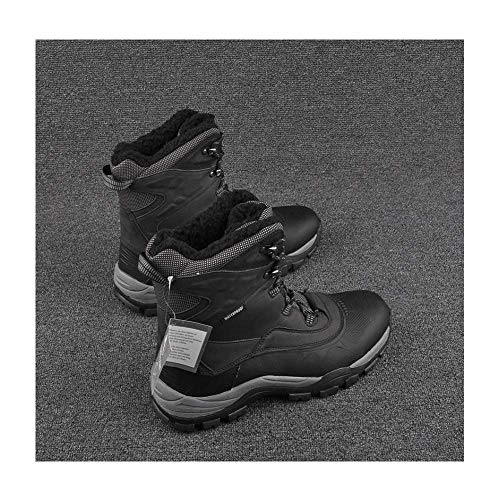 FACAI Botas De Caza para Senderismo Al Aire Libre Botas De Trabajo Magnum para Hombre Botas De Trabajo Impermeables para Senderismo Zapatos De Cuero para Senderismo Escalada Goretex,Black-46