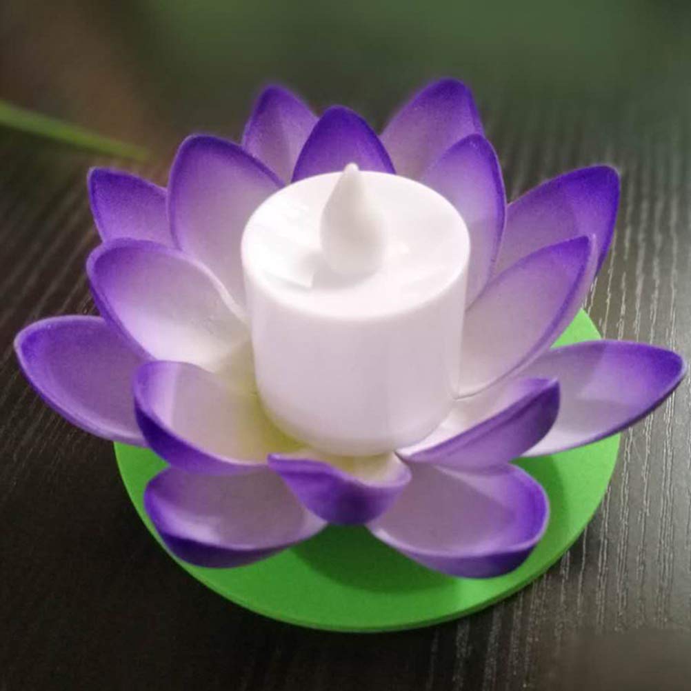 6 sztuk 11.5 cm Solar Power LED Lotus Światła Lampa Kwiat Pływający Staw Ogród Basen Lampka nocna