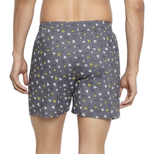 Image of Longies Men's Cotton Shorts (Pack of 3) (LGBOXPO3390 Black,cream,grey3390 S)