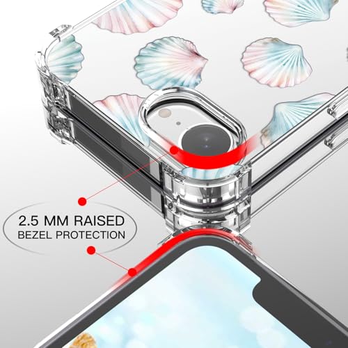 Coque iPhone 16e coquillage transparente et souple motif océan d'été - 6