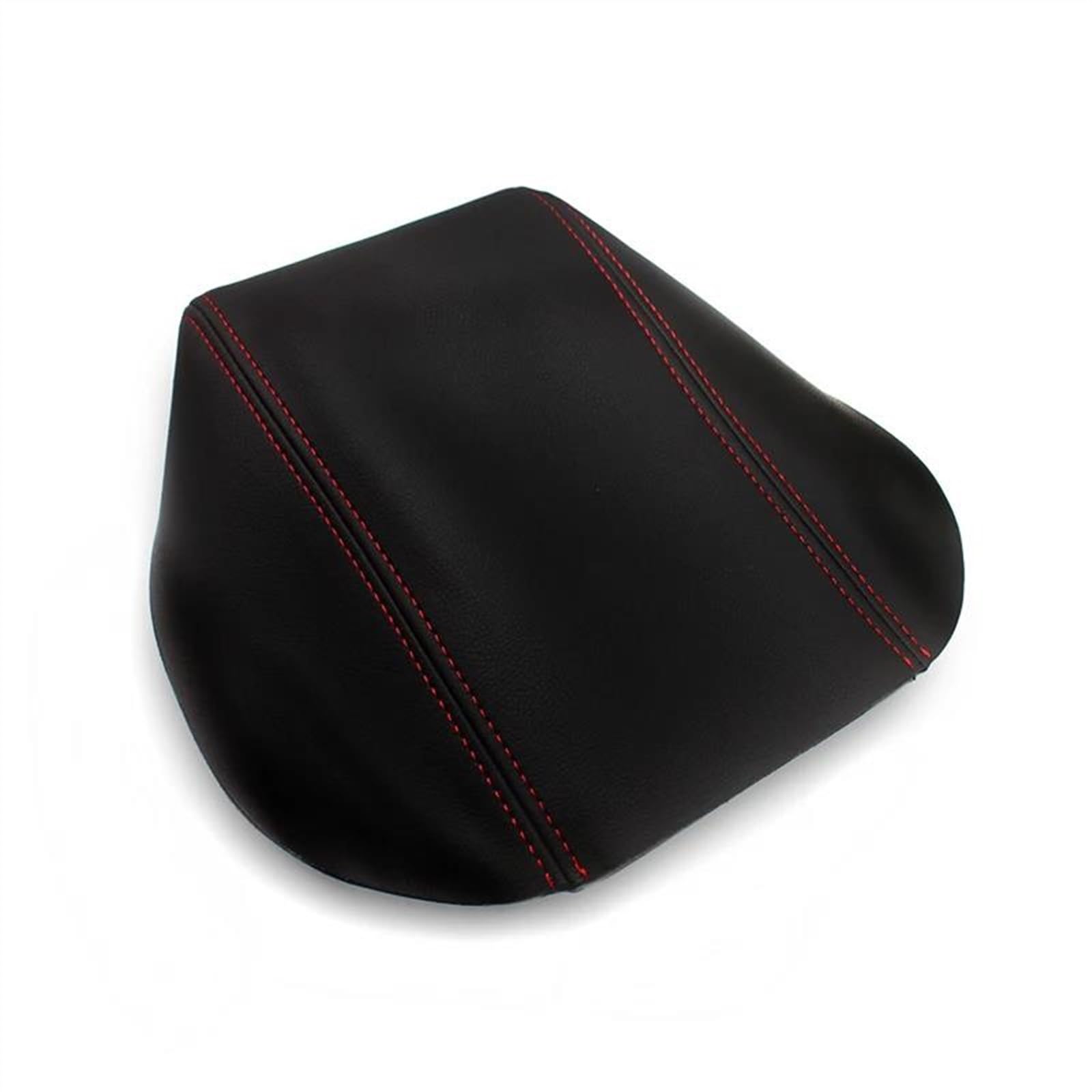 Piwine Black With Red Line Car Decoration Soft Leather Armrest Cover For Civic 9Th Sedan 2012-2015 Car Center Control Armrest Box Skin Cover Sticker Trim(Black With Red Line)