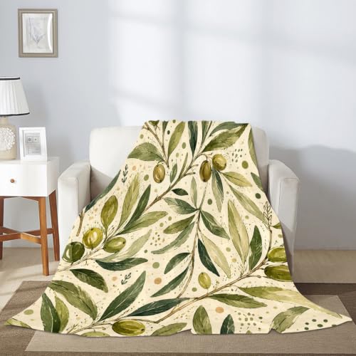 Couverture en fourrure vert olive anti-froid plaid léger lit - 7