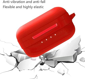 Case Compatible with TOZO NC9,Anti-Lost & Shockproof Portable Silicone Protective Case Cover (Red)