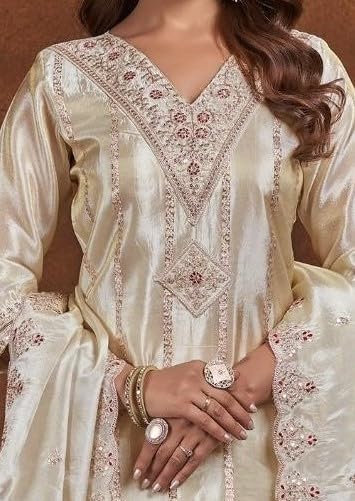 Ready to Wear Muslim Party Kanjivaram Silk With Embroidery Work Salwar Kameez Pants Style 78384