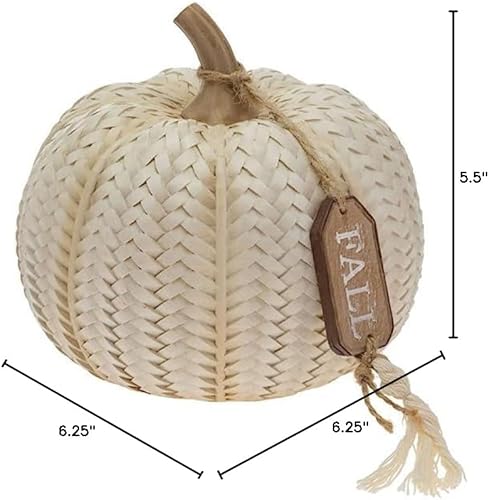 Miniatura 2 de Boston International Decoración de calabaza para otoño y otoño, 5.5 pulgadas de alto, tejido texturizado naranja