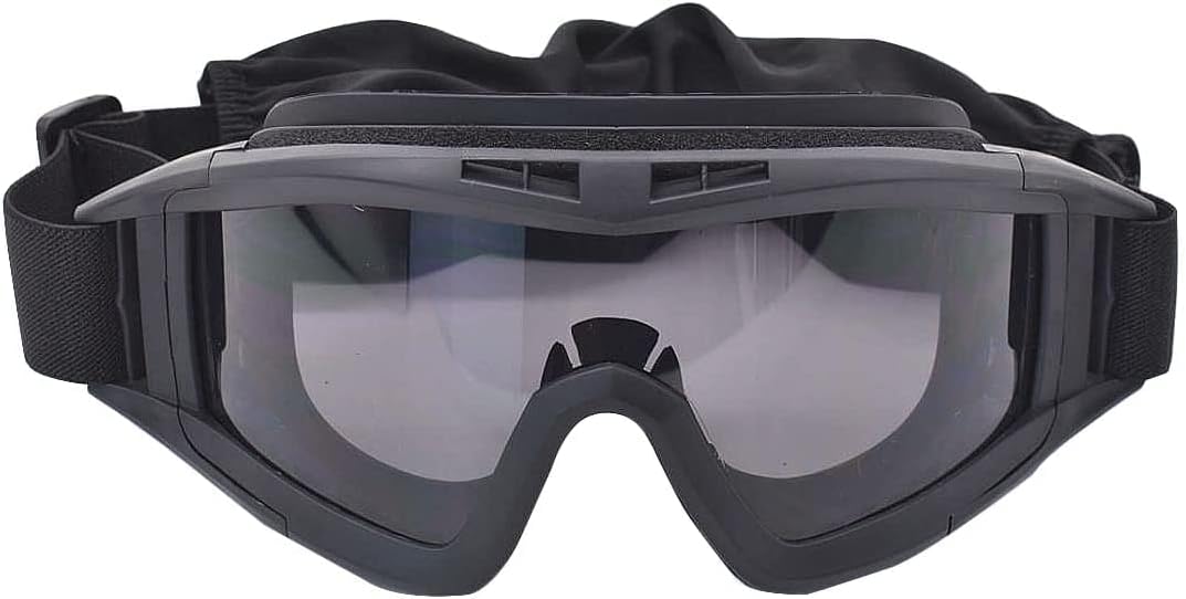 Balaclava Wind-Resistant Face Mask Half-Face Air Gun Mesh Mask and Tactical Goggles,for Halloween and Air Gun Paintball Role Playing