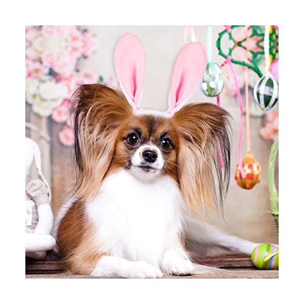 Whaline easter dog headbands easter bunny rabbit ear headwear cute carrot hair band adjustable pet easter party costume accessories for dog cat puppy, 3pcs - image 8
