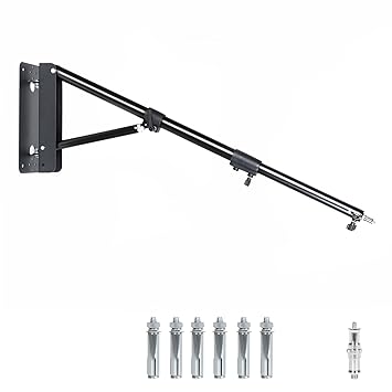 LTRINGYS Wall Mount Triangle Boom Arm for Ring Light,Max Length 68