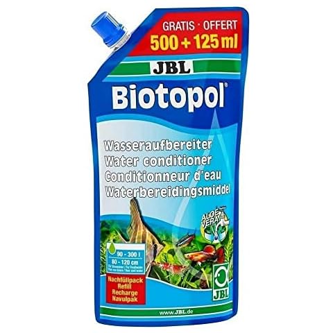 JBL Biotopol, Wasseraufbereiter für Süßwasser-Aquarien, Nachfüllpack, 500+125 ml Cover