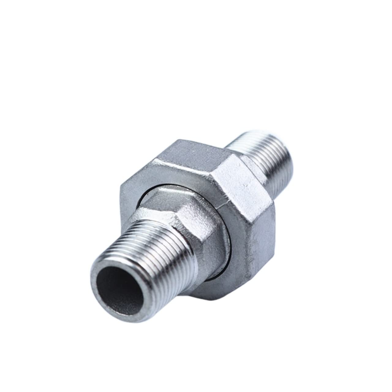 1/4" 3/8" 1/2" 3/4" 1" 1-1/4" 1-1/2" 2" BSP Male*Male Thread 304 Stainless Steel Union Pipe Fitting Connector Coupler Cheerfully (Size : 2 inch)