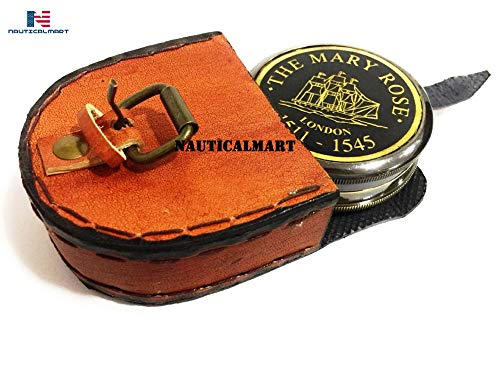 Brújula de Latón con Estuche de Cuero miniatura 6