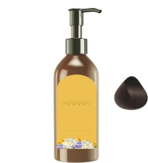 Marrón Champú de Tinte para el Cabello para Cabello Gris, 300ml Champú de Tinte Semipermanente para Mujeres y Hombres, Sin Amoniaco, Cobertura de Canas