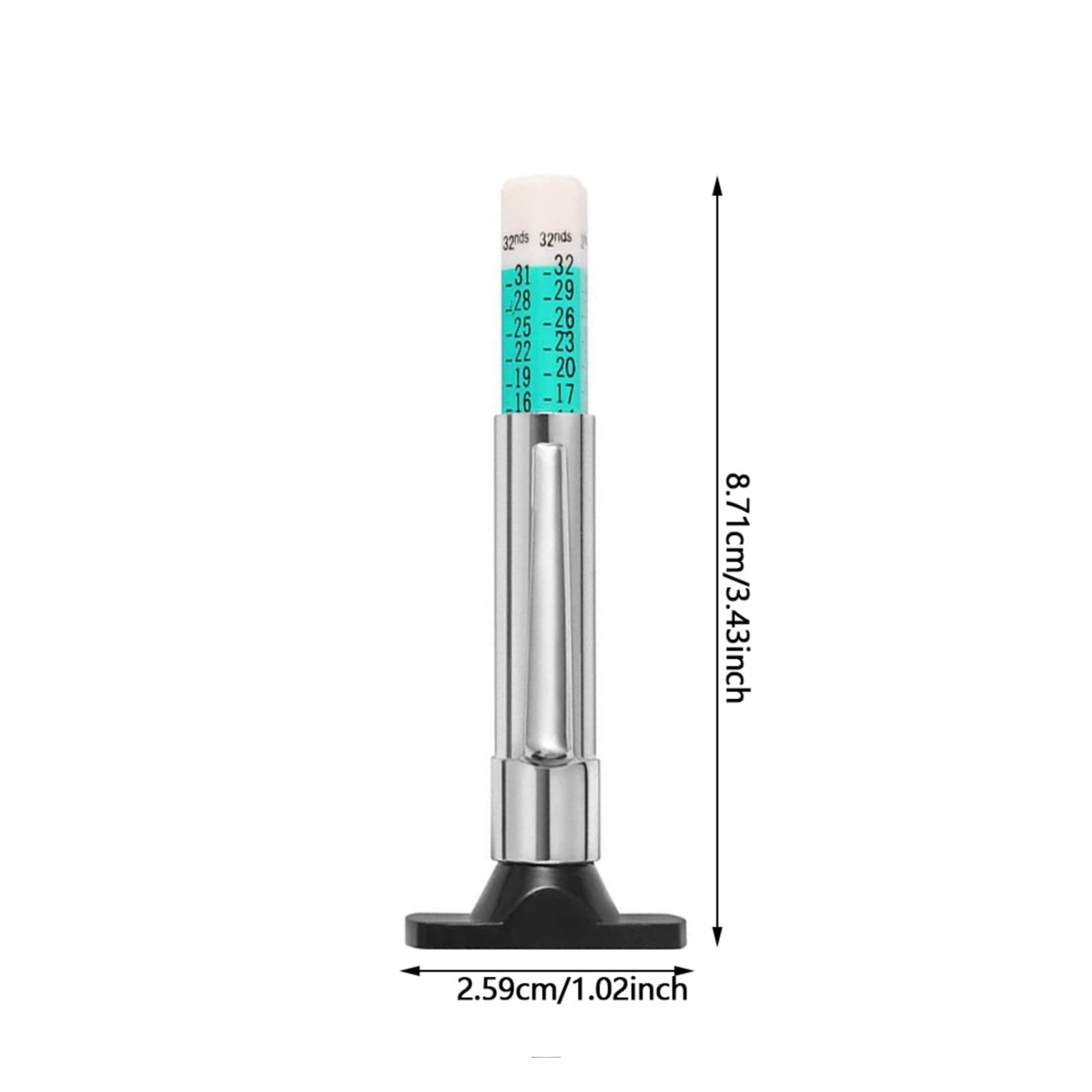 Medidor de profundidad Medidor de profundidad neumático coche, herramienta detección patrón espesor Digital, regla, pluma medidora, marca banda rodadura automática 25MM, 50 Uds,para coches(01)
