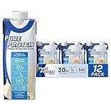 Pure Protein Vanilla Protein Shake, 30g Complete Protein, Vitamins A, C, D, and E plus Zinc to Support Immune Health, Ready to Drink and Keto-Friendly, 11oz Bottles, 12 Pack