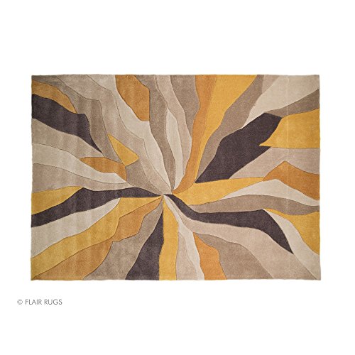 Flair Rugs - Alfombra Hecha a Mano, 120 x 170 cm, Modelo Infinite Splinter, Ocre