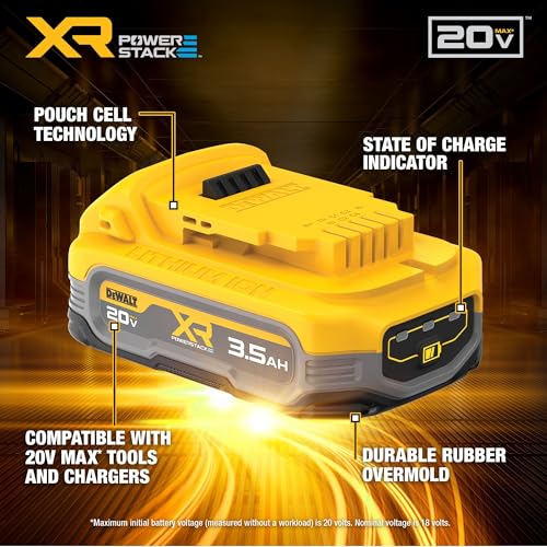 Image of DEWALT 20V MAX XR POWERSTACK 3.5 Ah Power Tool Battery (DCBP320)
