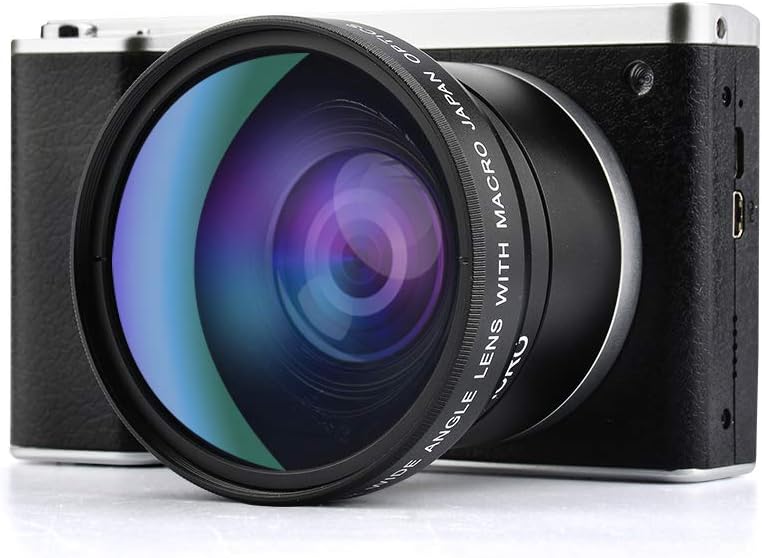 4.0 Inch Touch Screen Digital Camera, GordVE 24.0MP HD 1080p Wide Angle Anti Shake 12X Digital Zoom Vlogging Camera Camcorder