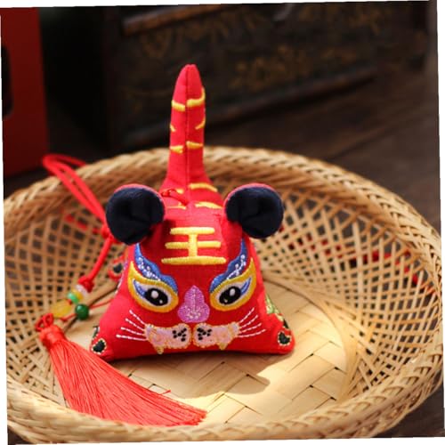 Sachet decorativo bordado tigre artesanal para colgar miniatura 4