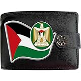 KLASSEK LEDERBRIEFTASCHE mit dem Gedruckten Image dessenPalästina Flagge Karte Wappen . Alle sind individuell gedruckt. Diese Filastin Geschenk haben Sie eine dauerhafte Bild, die mit Ihrer Mens schwarzem Leder Brieftasche flex wird. Alle Geldbörsen für Männer sind mit einem Leder Finisher versiegelt. Jedes Leder Brieftasche haben eine eigene Identität mit dem natürlichen.