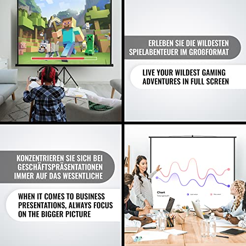 Beamer-Leinwand Jago mit oder ohne Stativ für Heimkino und Präsentationen