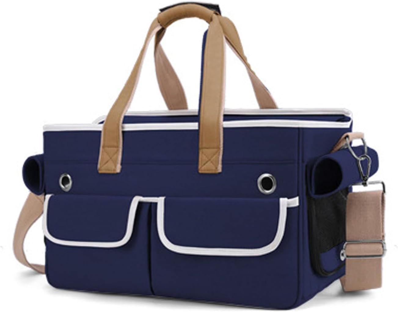 Portable Dog Carrier Soft Sided Cat Carrier for Medium Cats and Puppy up to 17lbs Pet Carrier with Pocket Travel Dog Crossbody Bag,C