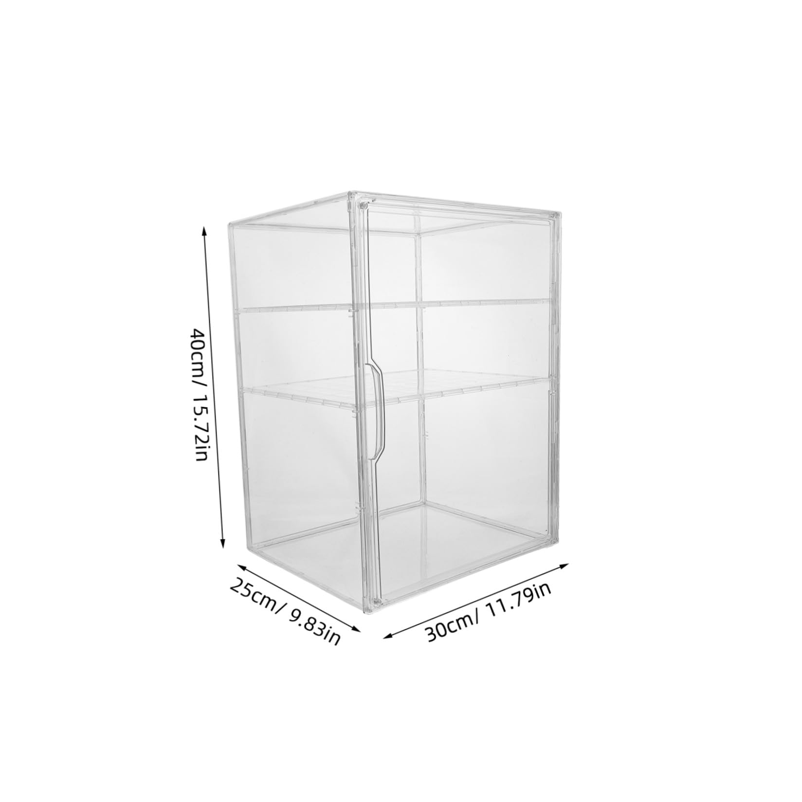 Organizador Transparente con 3 Niveles para Biberones de Ñiño de Acrílico Estante Ajustable y Puerta Magnética para Cocina y Baño