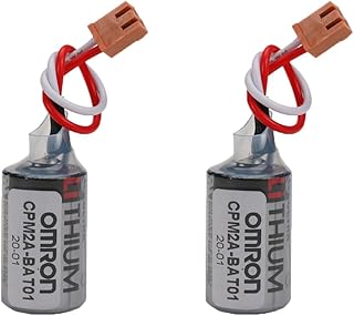 BALOLO (2-Pack) CPM2A-BAT01 ER3V 3.6V 1000mAh Non-Rechargeable Lithium Battery for OMRON CPM2A-BAT01 CPM2ABAT01 CPM2A CQM1H