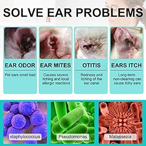 Dog Ear Cleaner 1.69 Fl Oz, Ear Wash for Dogs & Cats, Ear Drops for Pet, Advanced Dog Ear Infection Treatment Solution, Soothes Itchy & Inflamed Ears, Removes Debris, Waxy, Buildup and Odor Dog Ear Cleaner 1.69 Fl Oz, Ear Wash for Dogs & Cats, Ear Drops for Pet, Advanced Dog Ear Infection Treatment Solution, Soothes Itchy & Inflamed Ears, Removes Debris, Waxy, Buildup and Odor