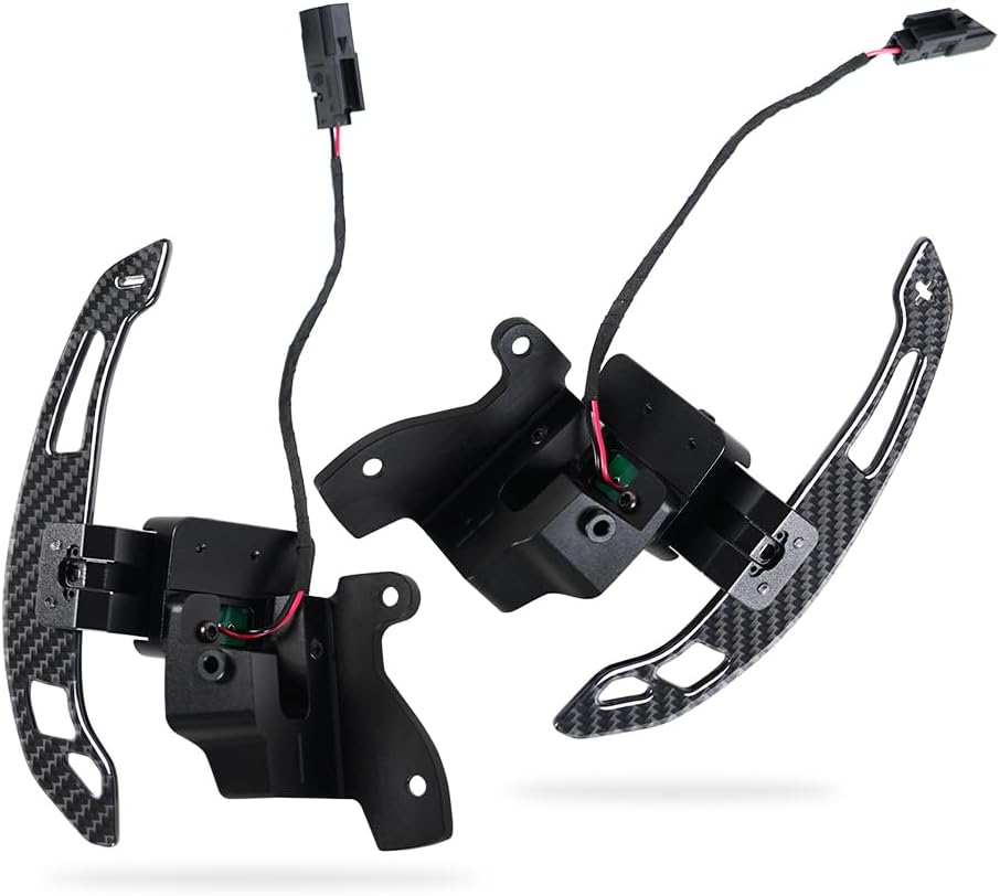 Magnetic Carbon Fiber Steering Wheel Paddle Shifters Extension for Ford F150 F-150 Raptor R P702 Platinum King Ranch Tremor Lariat 2015-2025 (Glossy, Magnetic,Replacement)