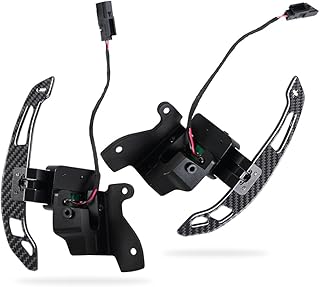 JIANGGAI Magnetic Carbon Fiber Steering Wheel Paddle Shifters Extension for Ford F150 F-150 Raptor R P702 Platinum King Ranch Tremor Lariat 2015-2025 (Glossy, Magnetic,Replacement)