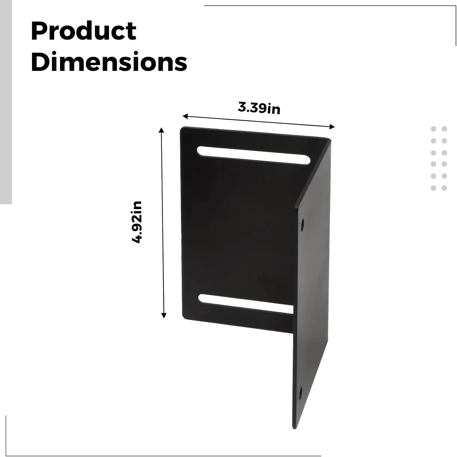 Metal Post Protector Set, Black, Adjustable Base Cover, Screws Included