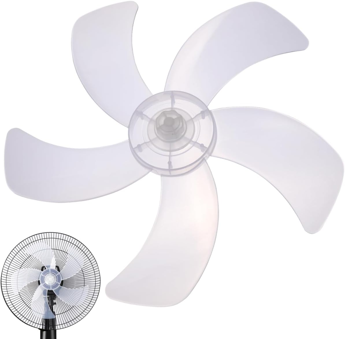 Ciieeo Fan Blades 14. 5 Inch 5 Leaves Replacement Plastic Table Fan Blades Pedestal Floor Universal Electric Accessories for Summer Use