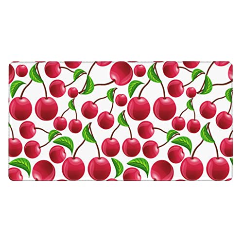 Tapis de souris et de clavier Red Cherries pour bureau ordonné