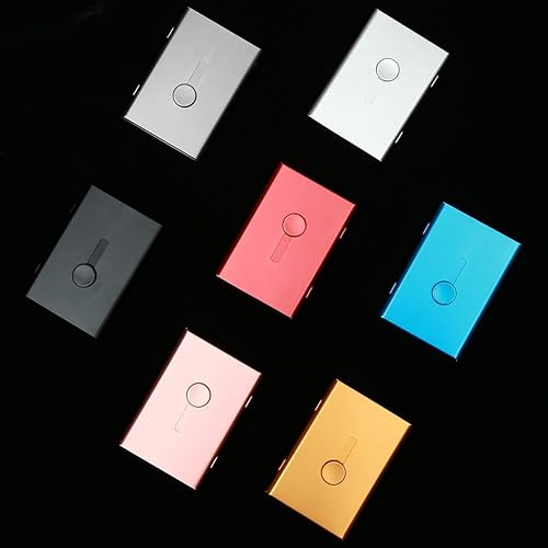 Miniatura 13 de KINGFOM Tarjetero de piel sintética para tarjetas de presentación, tarjetero universal con cierre magnético, color negro (25 tarjetas)