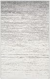 SAFAVIEH Adirondack Collection 2'6" x 4' Ivory / Silver ADR113B Modern Ombre Non-Shedding Living Roo
