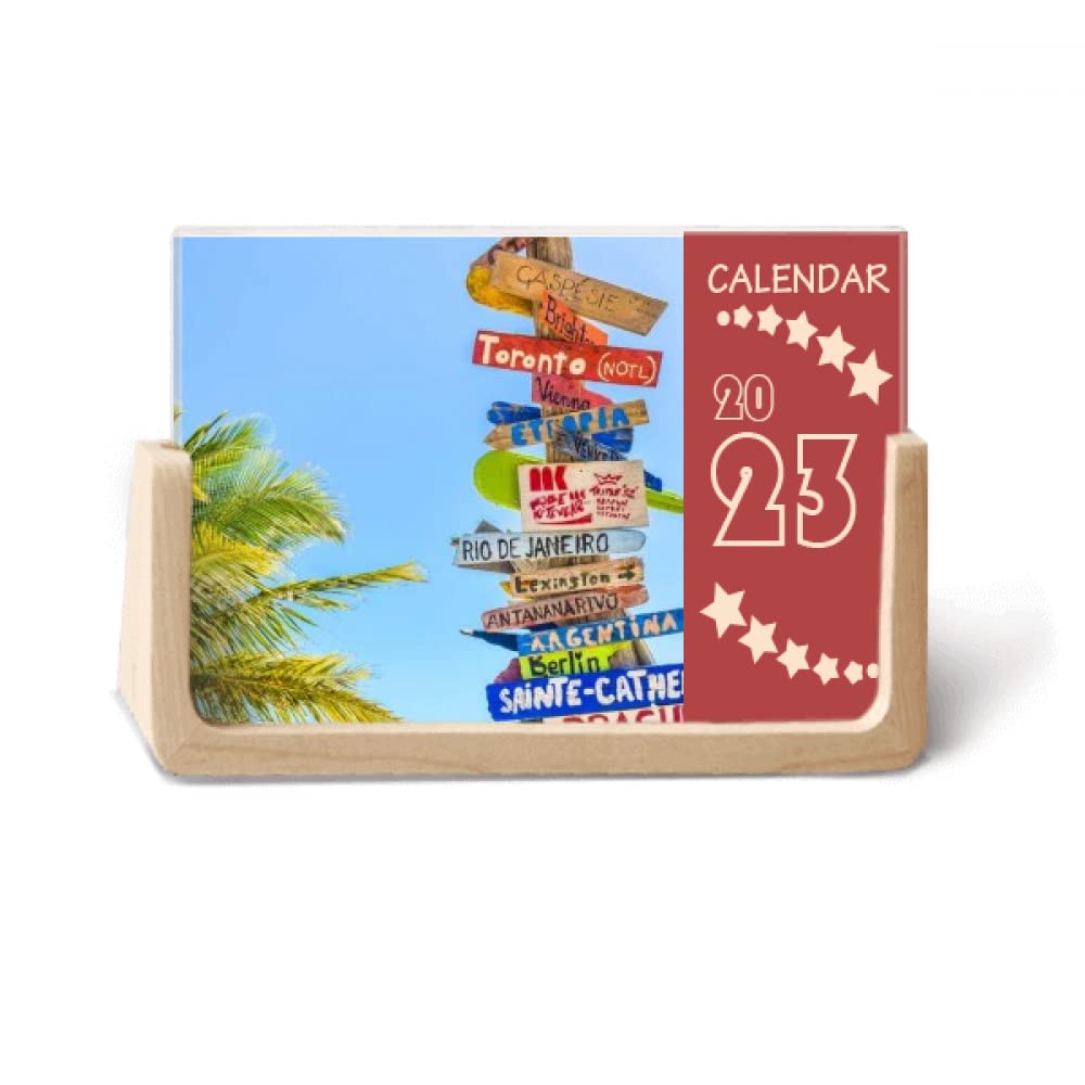 Guidepost Cloud Sky Direction Desk Calendar Desktop Decoration 2023