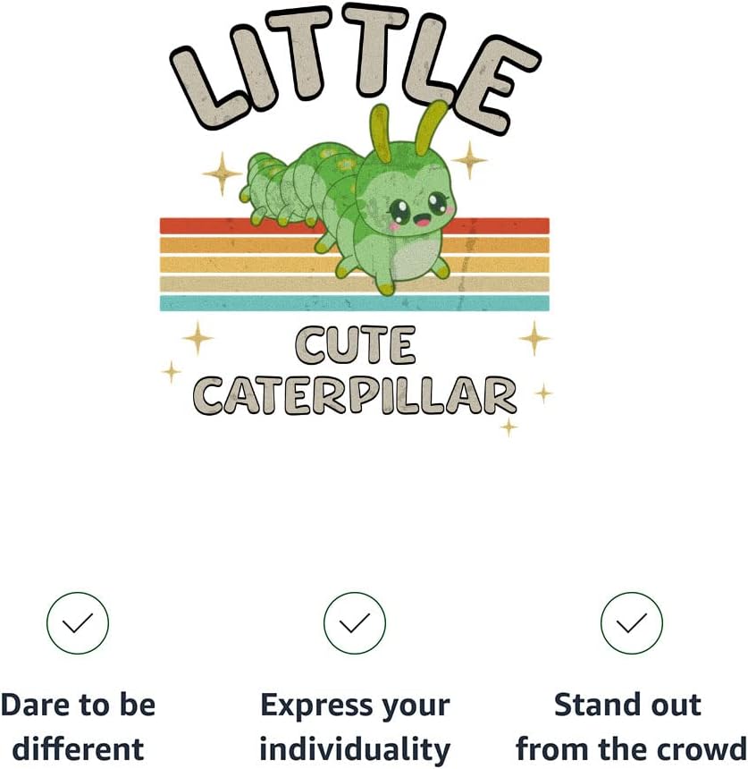 Caterpillar Toddler Baseball T-Shirt - Cute Graphic 3/4 Sleeve T-Shirt - Art Kids' Baseball Tee