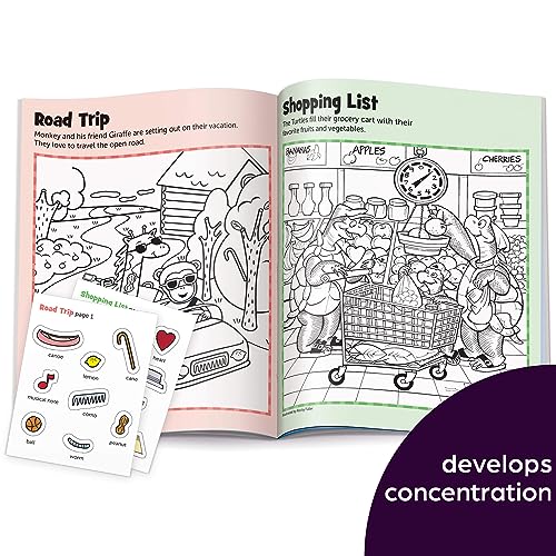Highlights Hidden Pictures Sticker Fun for Kids Ages 3-6, 4-Pack, 64 Pages of Seek and Find Sticker Activities, Books Double as Coloring Books, 480+ Stickers, Volume 1 - Image 4