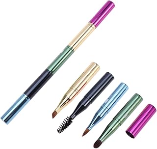 Juego de brochas de maquillaje coloridas, her...