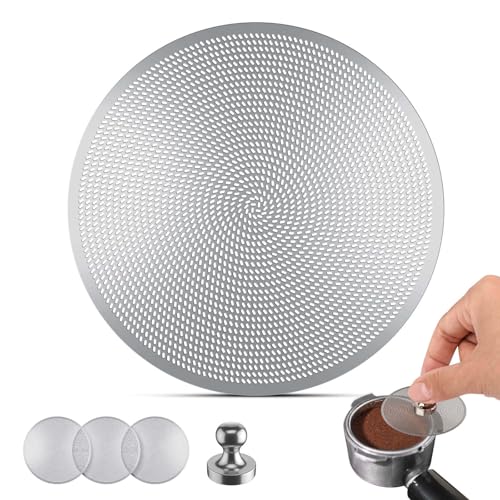 3 Pack 58mm Espresso Puck Screen - 0.2mm Ultra Thin Espresso Puck, Stainless Steel Reusable Coffee Filter, Compatible with Espresso Machine 58mm Portafilter Basket